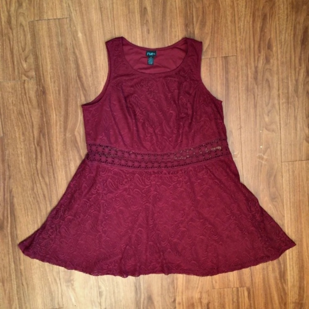 Maroon Red Rue 21 Cutout 3X Plus Size Dress
